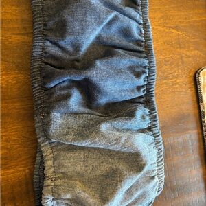 Urban Renewal Blue Ruched Crop Top